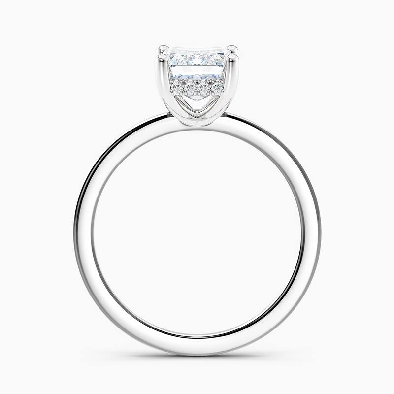 Auriya 14k Gold 3.00ctw Emerald Hidden-Halo Lab Grown Diamond Engagement Ring
