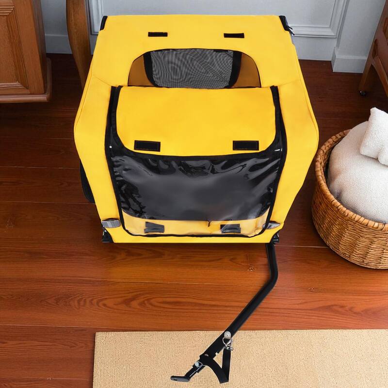 Heavy Duty Foldable Pet Bike Trailer - Dog & Cargo Carrier with 16-Inch All-Terrain Wheels and Universal Hitch