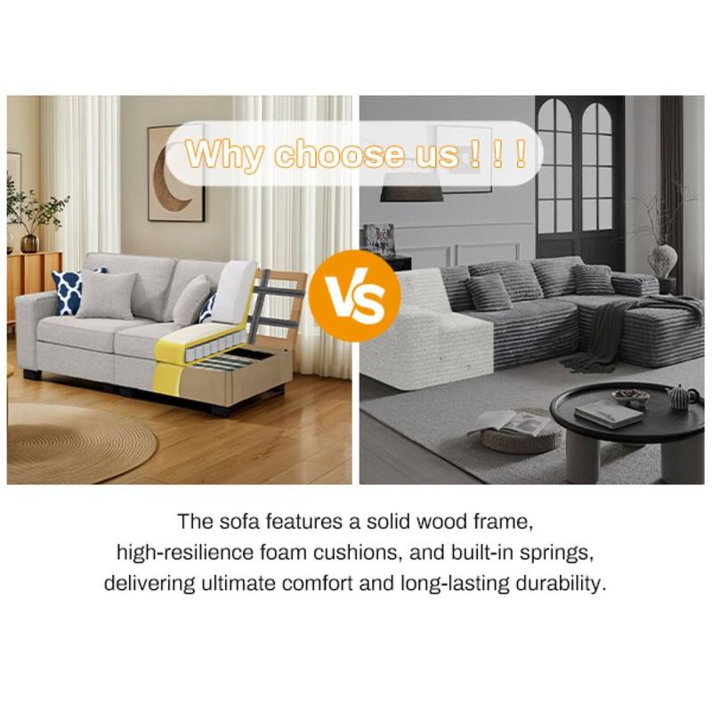 8PCS Modular Flexible Combination Sectional