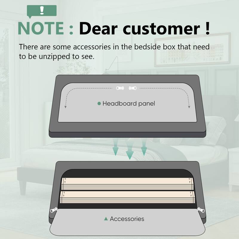 Twin Bed Frame Upholstered Platform with Headboard and Strong Wooden Slats,No Box Spring Needed, Easy Assembly