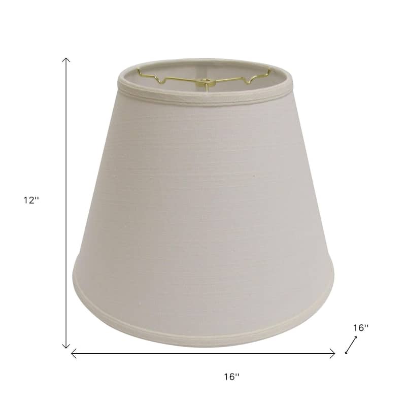 HomeRoots White Linen Empire Lamp Shade - 16"x16"x12"