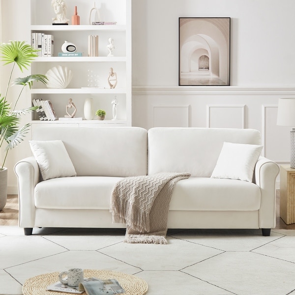 Couch with deals rounded arms
