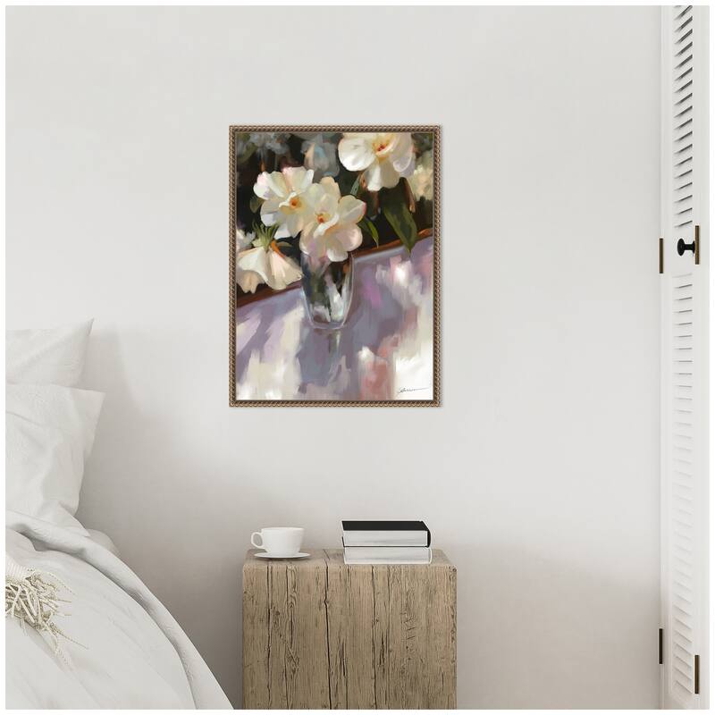 Kate and Laurel Sylvie Shadow Dance Framed Canvas by Mary Sparrow
