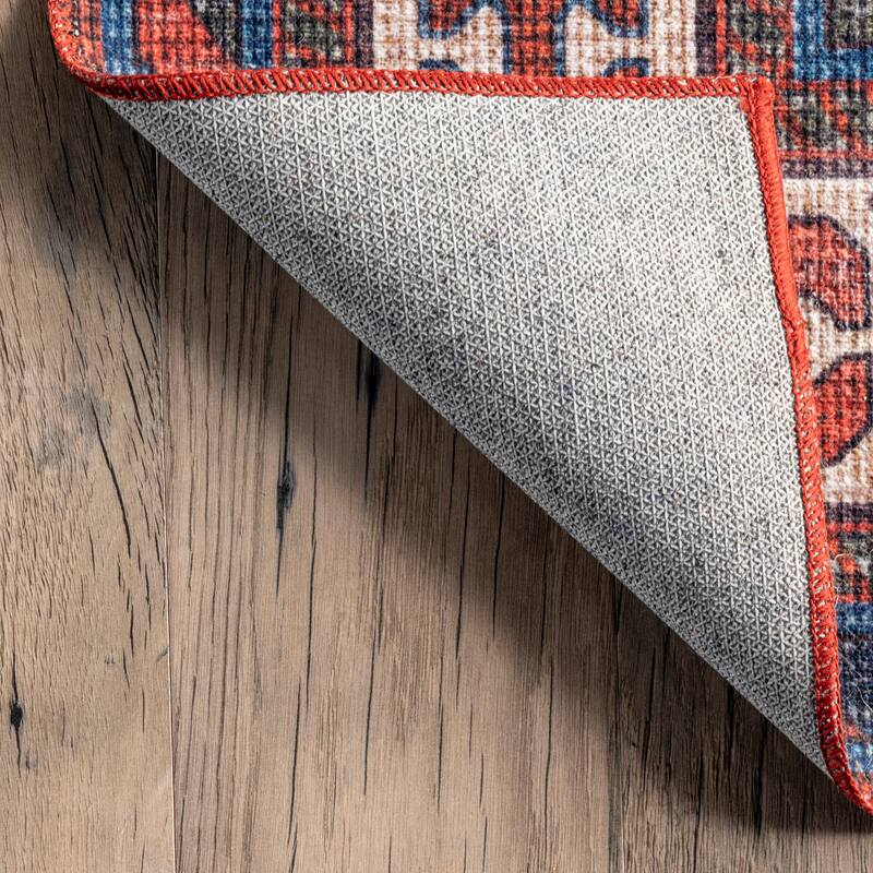 Nuloom Damaris Splashguard Medallion Machine Washable Area Rug
