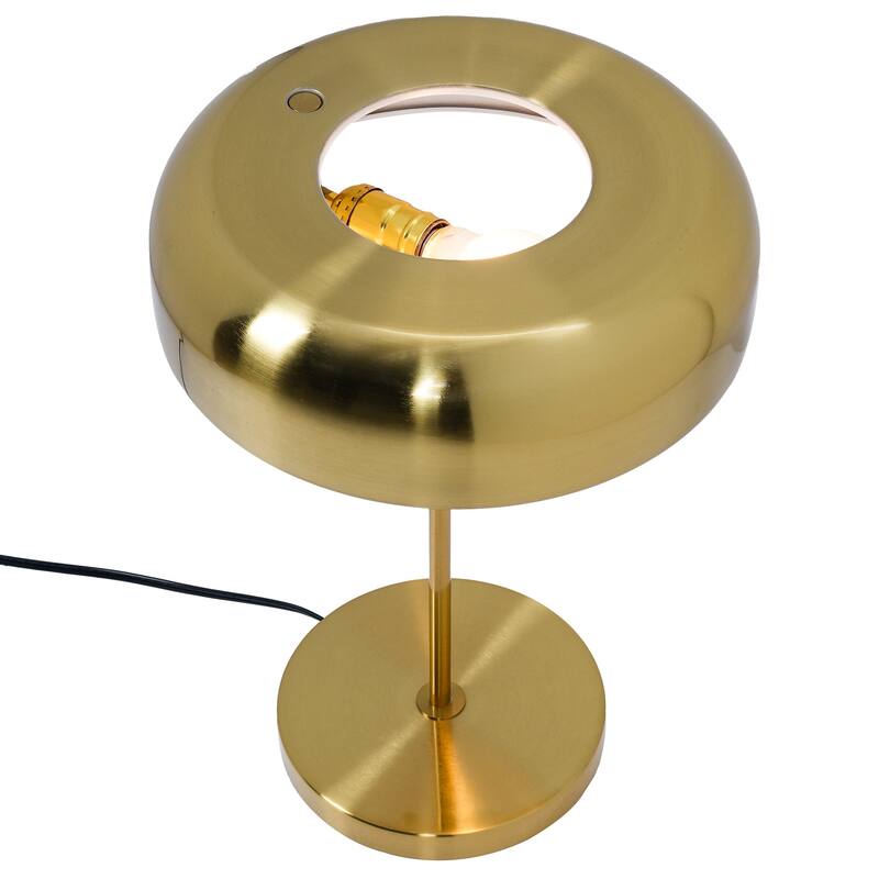 High Quality Modern Bed Side Nightstand Decorative Table/Desk Lamp, Table lamp with Gold Outer and White Inner 110~120V