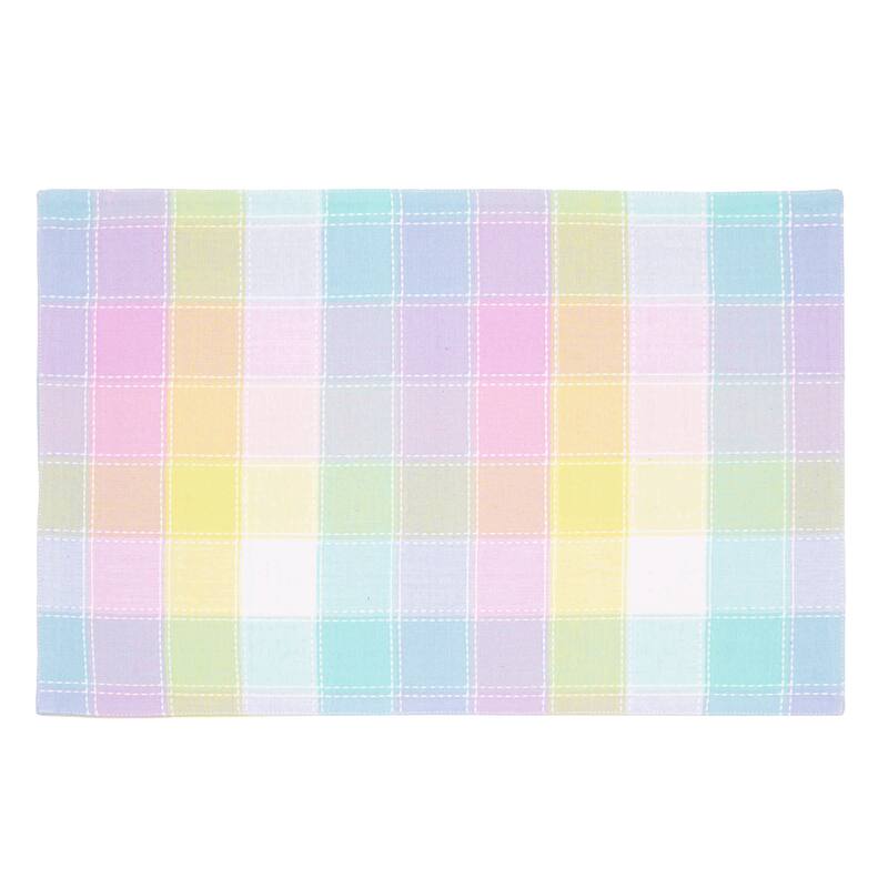 Hana Color Block Plaid Placemat Set 6