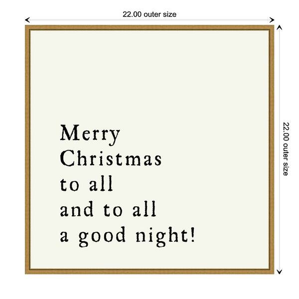 Merry Christmas To All by Amanti Art Portfolio Framed Canvas Wall Art