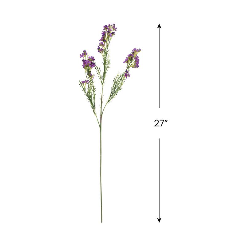 Waxflower Artificial Floral Spray - 27" - Purple