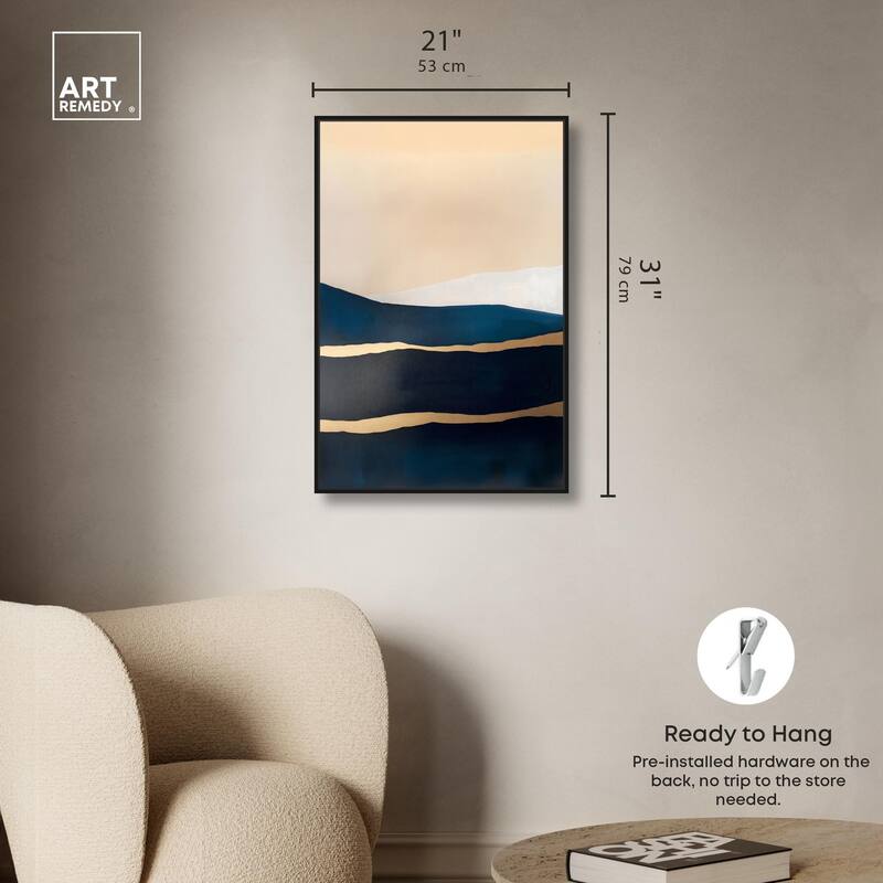 Golden Seam II Canvas by Art Remedy