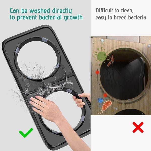 allintitle elevated cat food bowls Elevated Cat Bowl (Tilted & Wide For Whisker Fatigue)