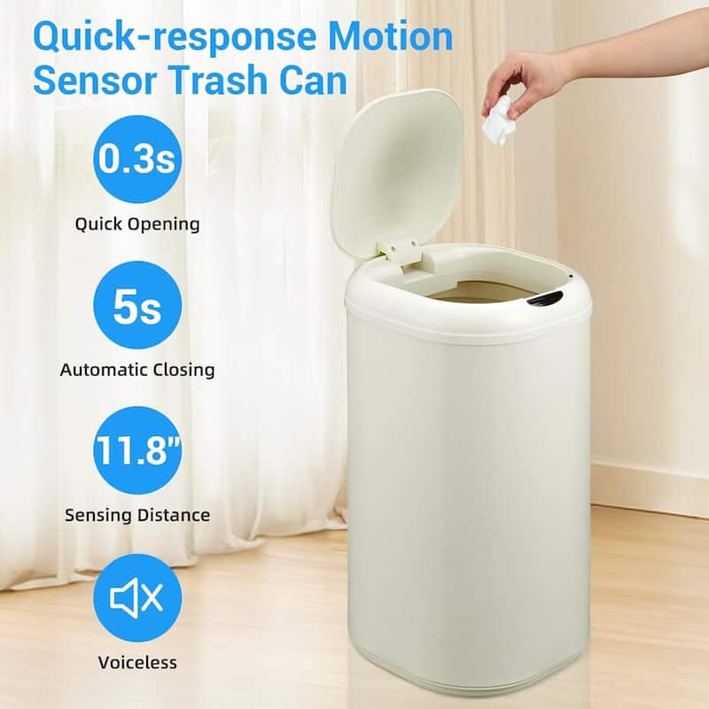 8 Gallon Smart Sensor Touchless Automatic Trash Can for Home Office