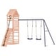 preview thumbnail 13 of 18, vidaXL Swing Set Outdoor Backyard Wooden Playground Equipment for Kids Age 3-8
