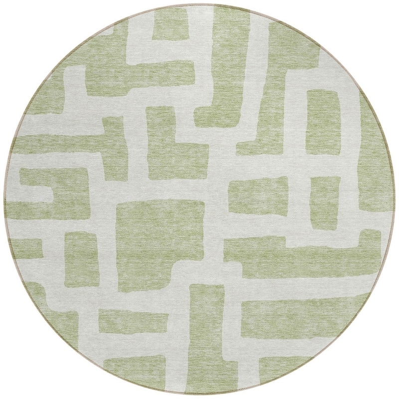 HomeRoots Abstract Transitional Rectangle Outdoor Rug