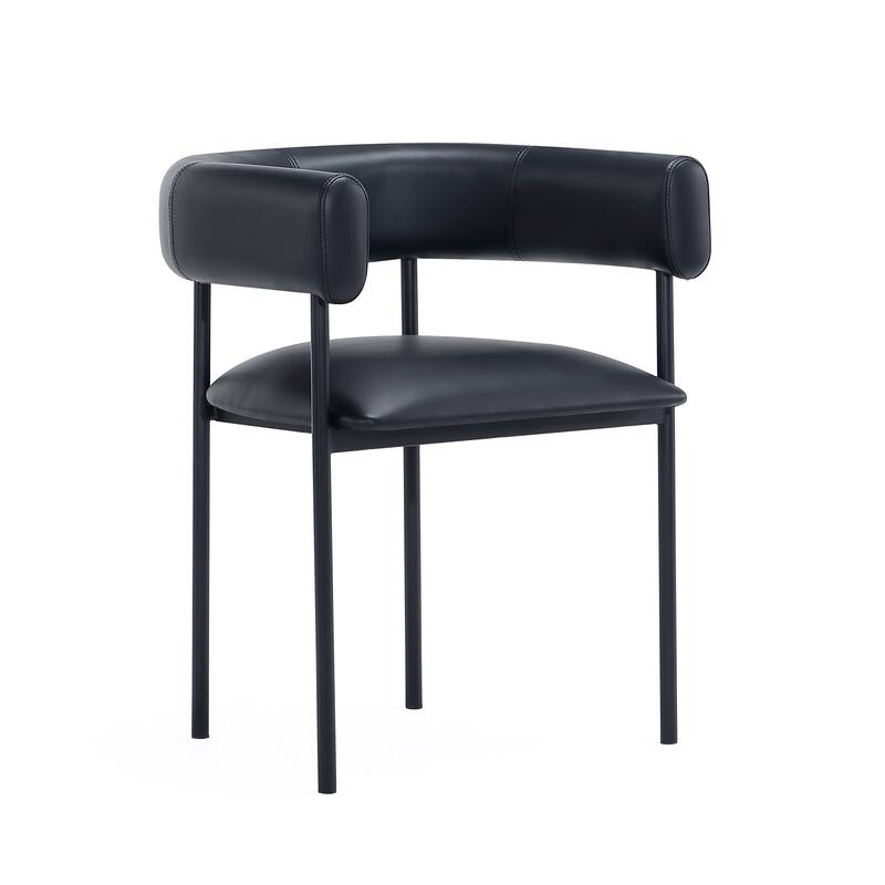 Onda Metal Vegan Leather Dining Chair