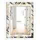 preview thumbnail 2 of 3, Designart 'Gold and Grey Marble' Printed Modern WallMirror - Contemporary Bathroom Mirror