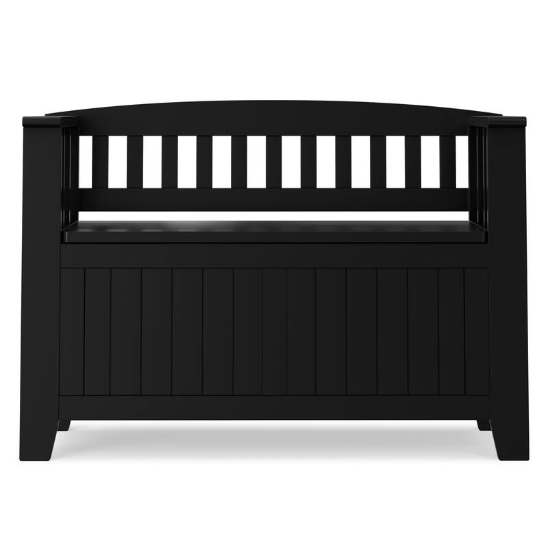 WYNDENHALL Normandy Solid Wood 36 inch Wide Small Storage Bench and 36 inch Wide Storage Cabinet