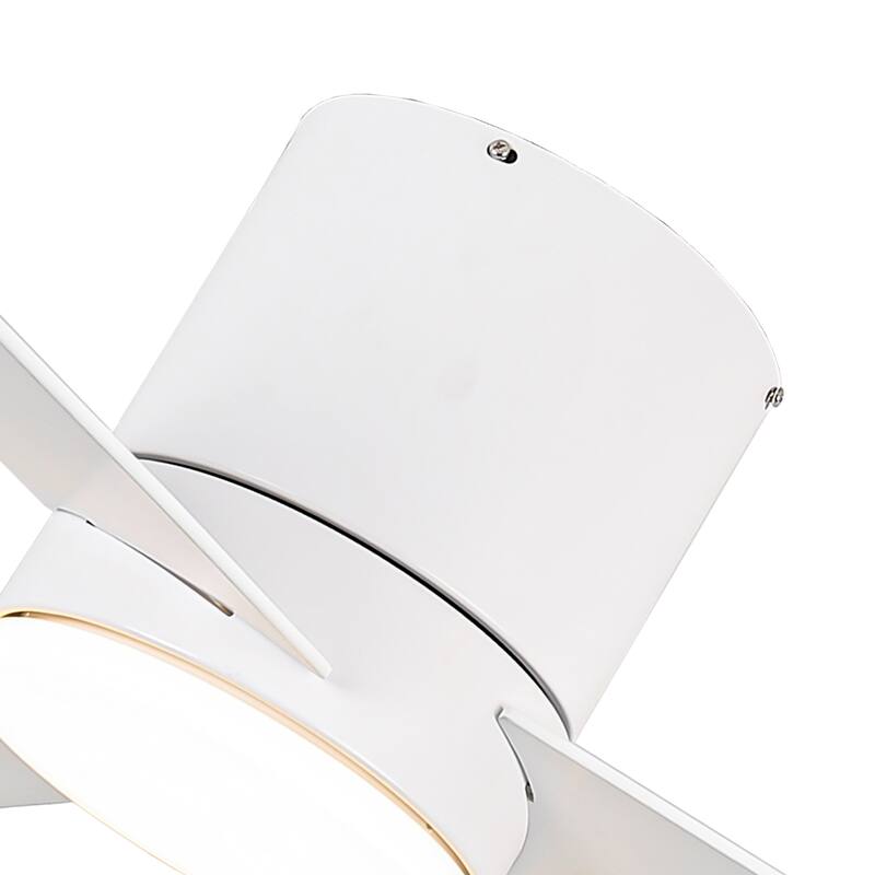 48" Modern Dimmable Low Profile Ceiling Fan with Light and Remote