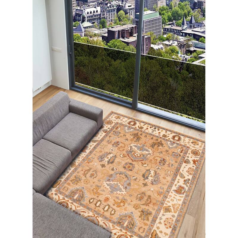 ECARPETGALLERY Hand-knotted Jules Serapi Tan Wool Rug - 9'2 x 12'1