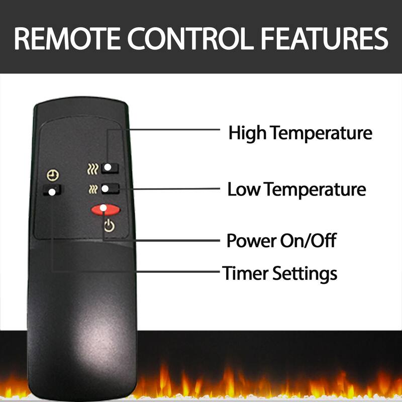 Hanover Fireside 28-In. Freestanding 5116 BTU Electric Fireplace Heater Insert with Remote Control and Timer - 28 Inch