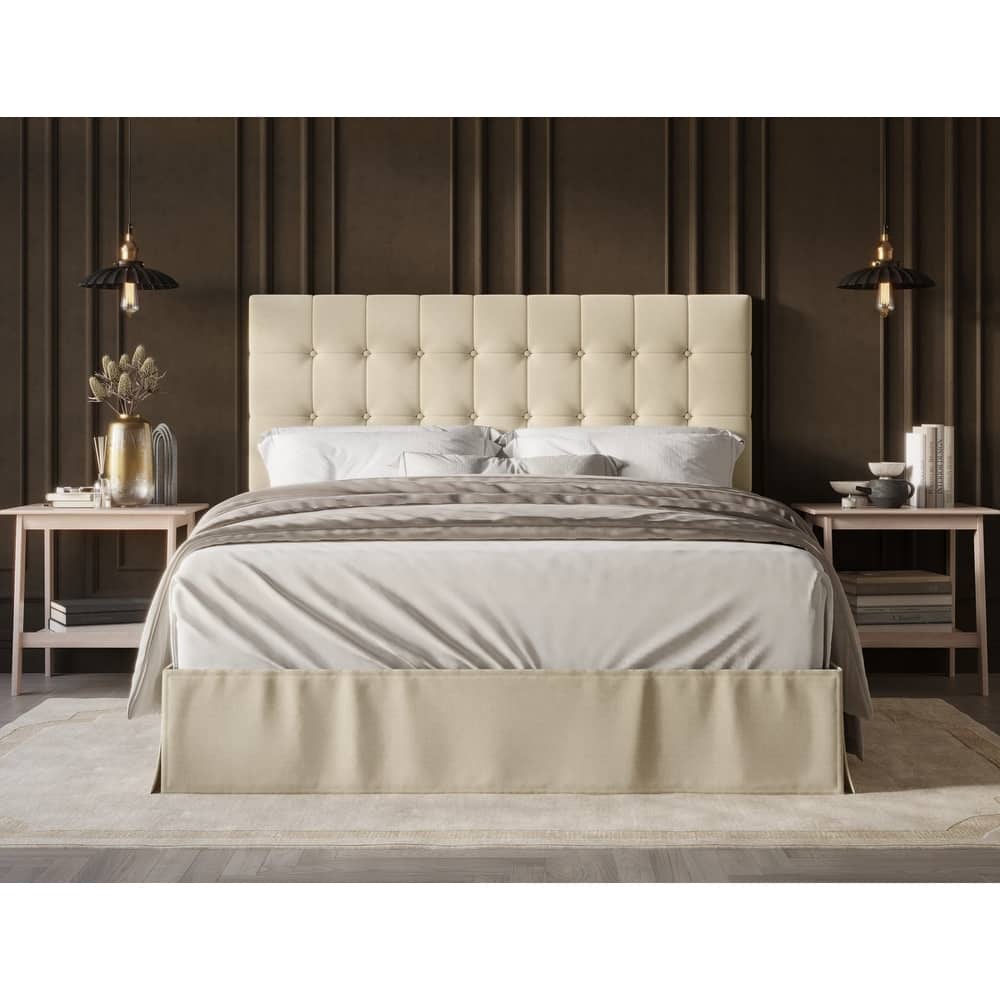 Larry Tufted Upholstered Panel Bed
