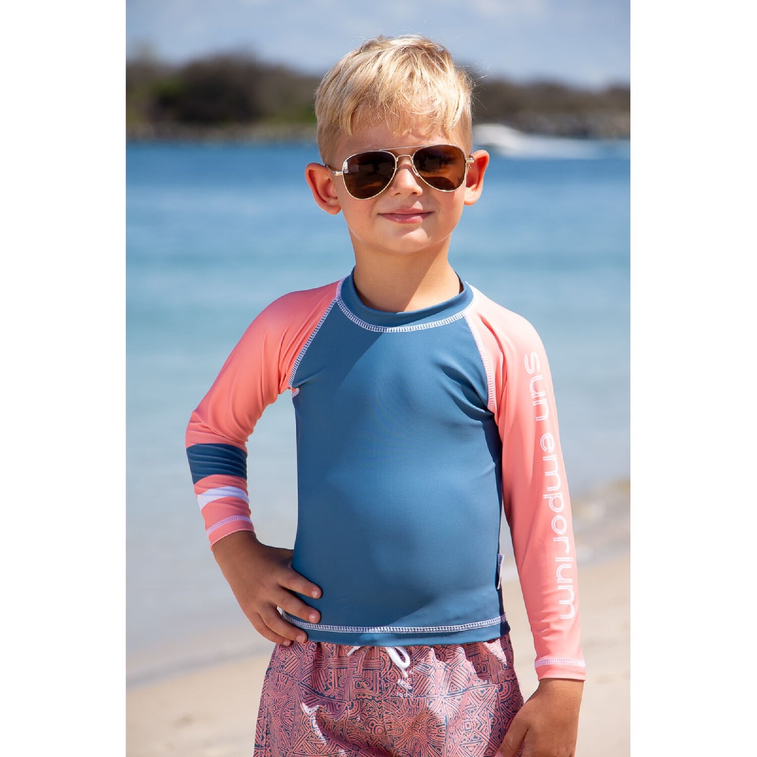 Sun Emporium Grey Long Sleeve Rash Guard Baby Boys Overstock 32067867