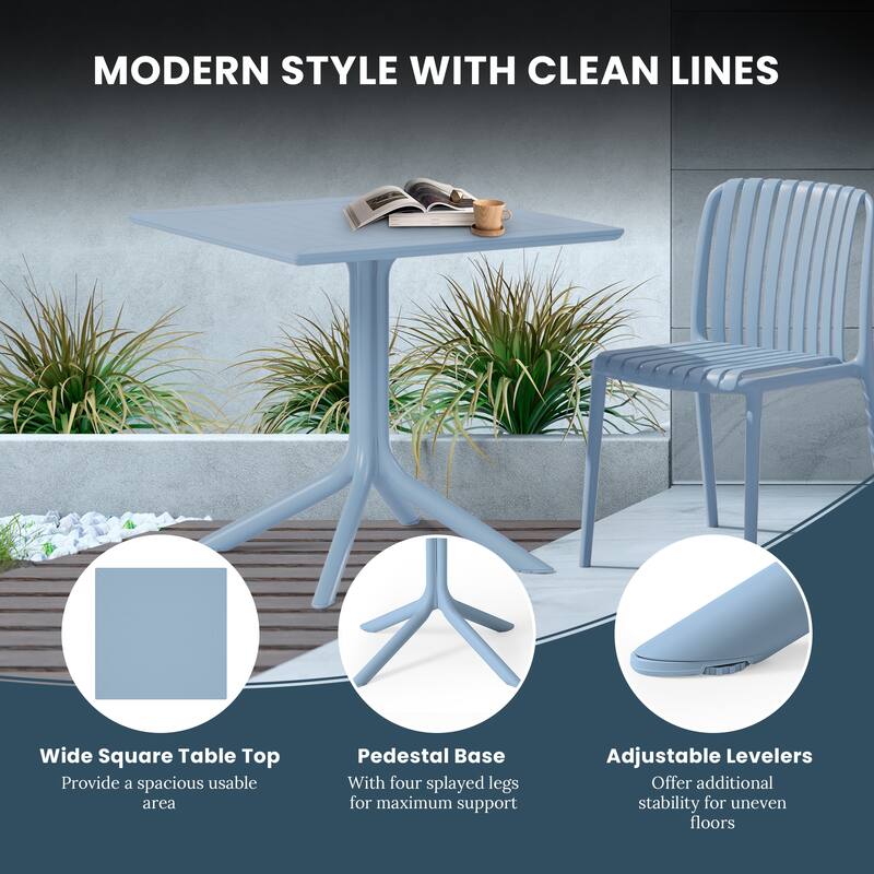 Frond and Form 4-Person Outdoor Square Dining Set