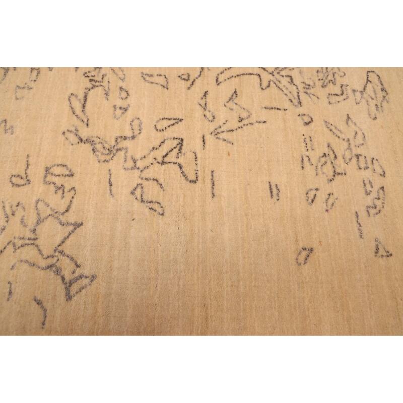 ECARPETGALLERY Hand Loomed Loreto Cream Viscose, Wool Rug - 5'5 x 7'8