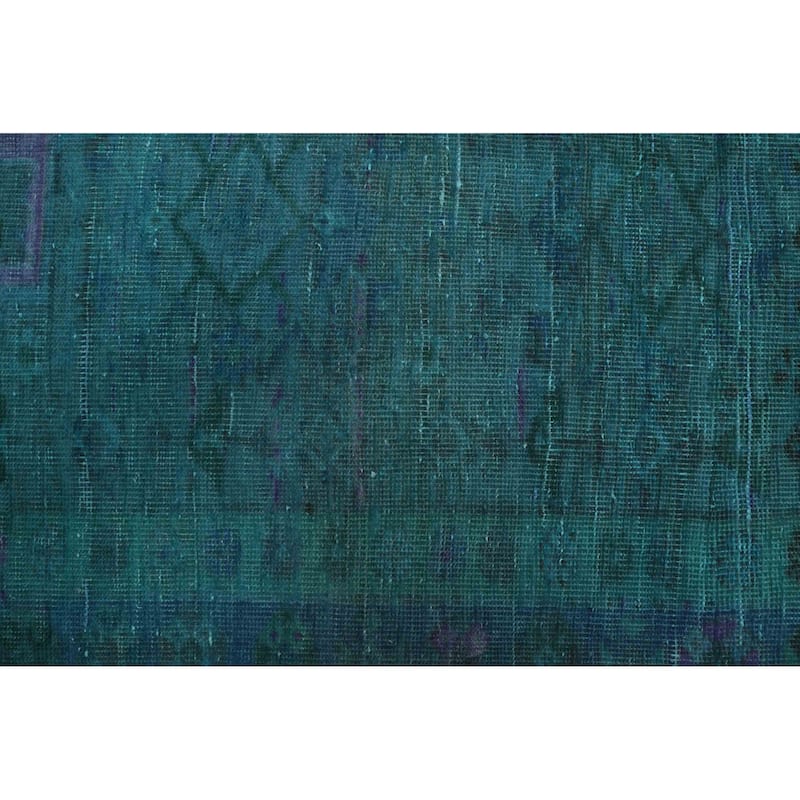 ECARPETGALLERY Hand-knotted Color Transition Teal Wool Rug - 4'1 x 6'7