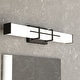 preview thumbnail 1 of 9, Fuller Park 1-Light 22.5 inch Wide Matte Black Bathroom Vanity Lighting Fixture, White Frosted Glass, Dimmable LED Wall Sconce 22.5-in W x 4.75-in H x 4.25-in D - Matte Black