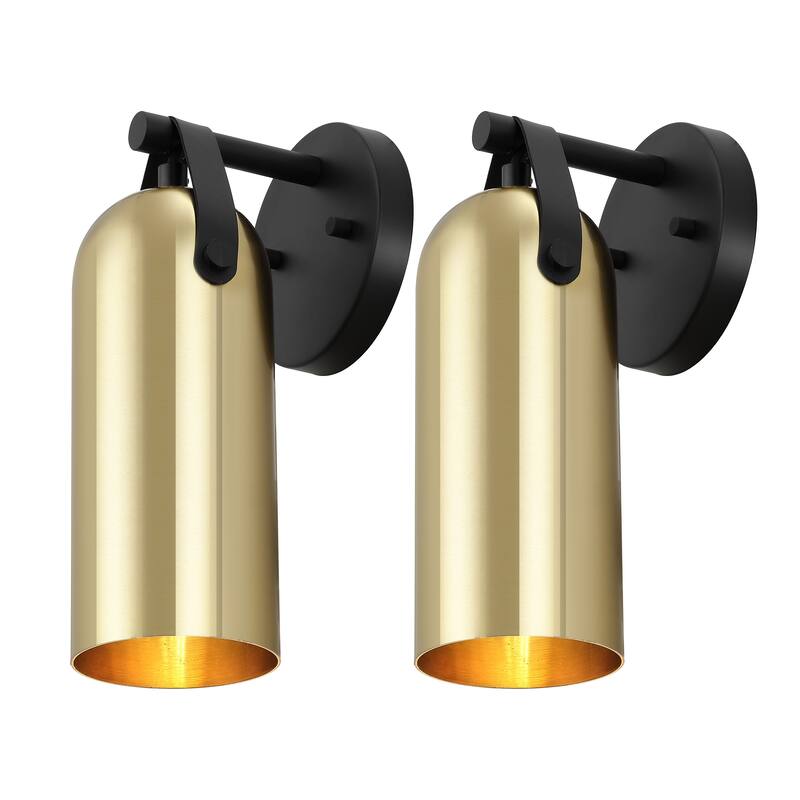 SAFAVIEH Lighting Ranya 6-inch Downward Light Wall Sconce with Bulbs (Set of 2) - 5.5 In. W x 5.1 In. D x 12 In. H - 6Wx5Dx12H