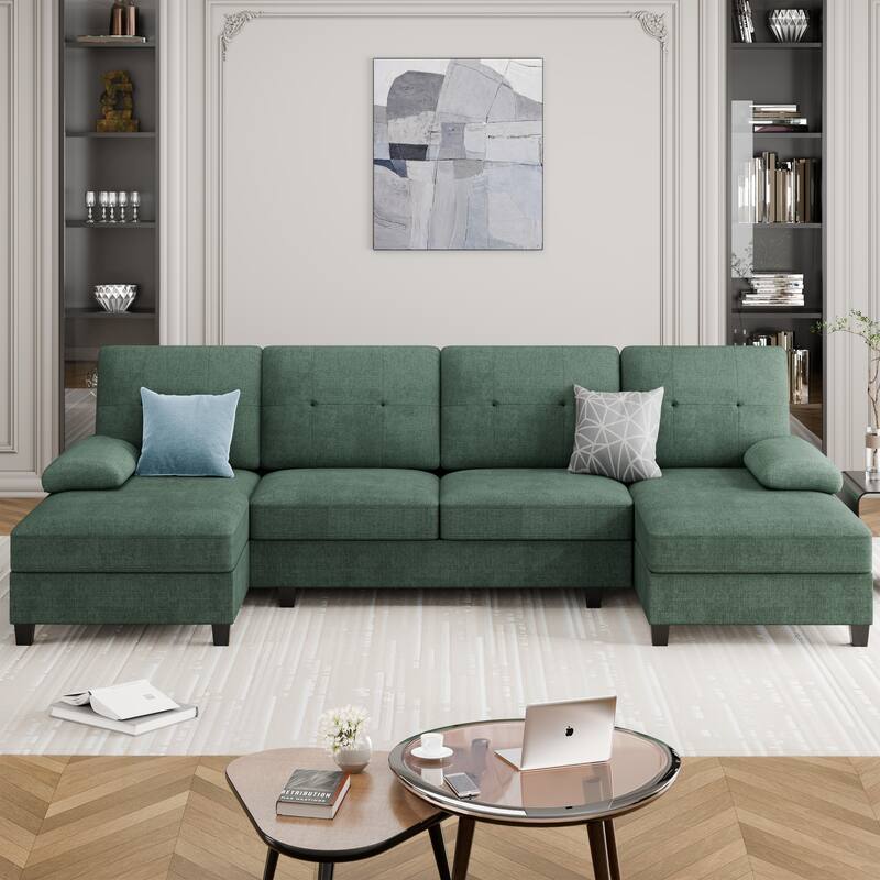Sectional Sofa Couches for Living Room - Green