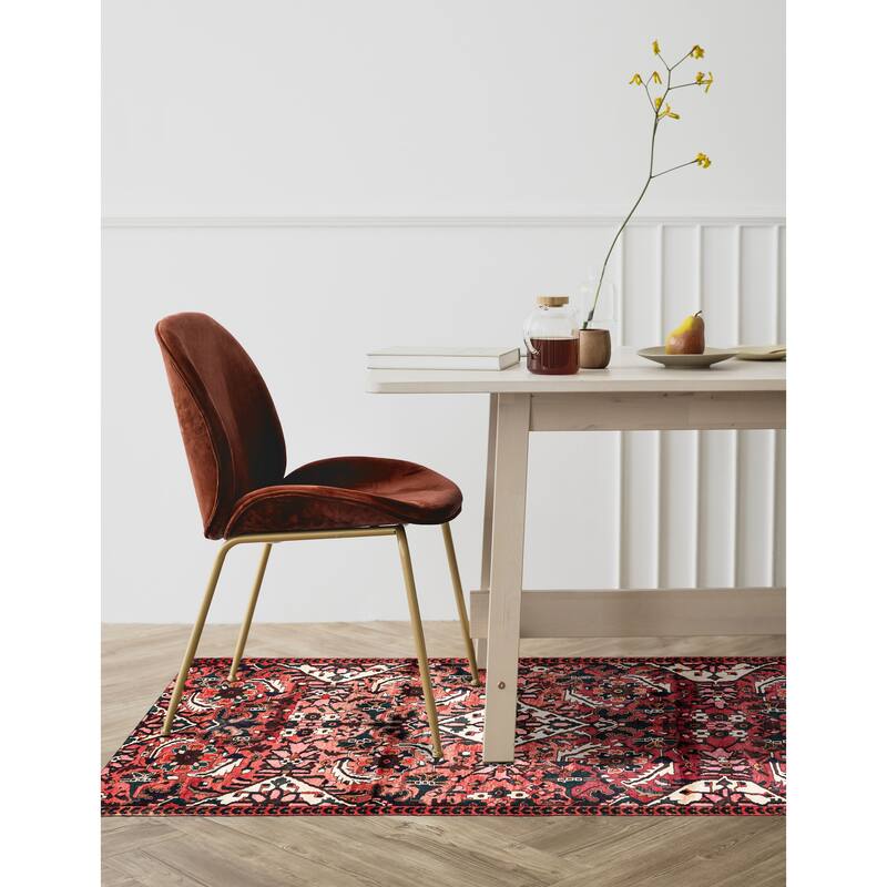 ECARPETGALLERY Hand-knotted Andelz Red Wool Rug - 3'11 x 8'6