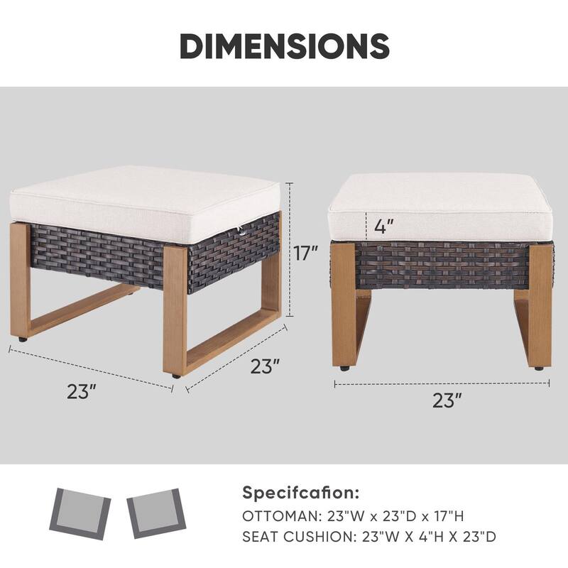High Back Outdoor Furniture with Thick Cushion