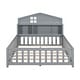 preview thumbnail 10 of 8, Full-Size Montessori Floor Bed with Bookcase and Chalkboard