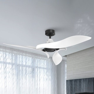 54" White Propeller ABS 3-blade Modern Outdoor Ceiling Fan without Light