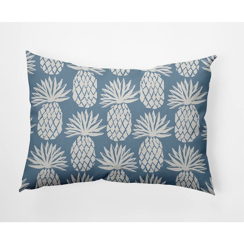 Pineapple Pattern Nautical Decorative Indoor Pillow - Dusty Smoke - 14" x 20"