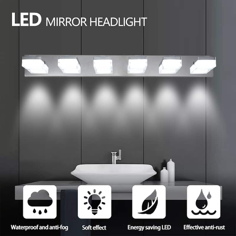 Modern 6-Light LED Vanity Mirror Light Fixture For Bathrooms And Makeup Tables