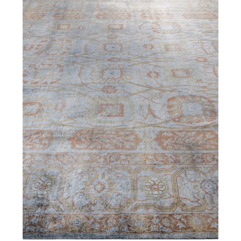 Overdyed One-of-a-Kind Hand-Knotted Area Rug - Gray - 9' 3" x 12' 0"