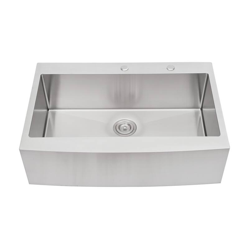 Farmhouse Apron Single Bowl Stainless Steel Kitchen Sink with Workstation
