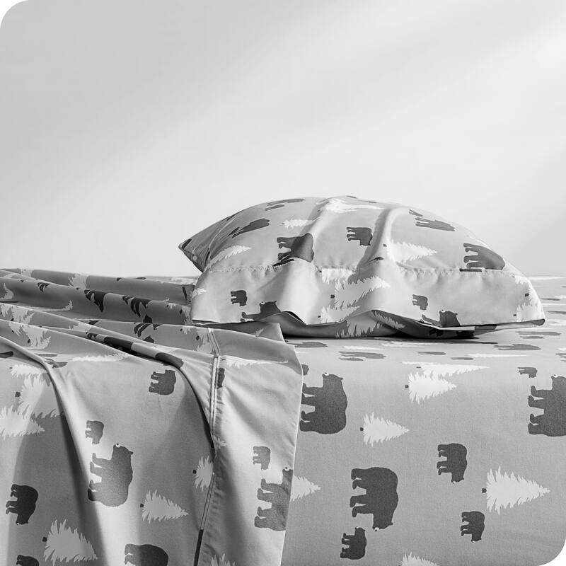 Bare Home Double Brushed Deep Pocket Printed Sheet Set