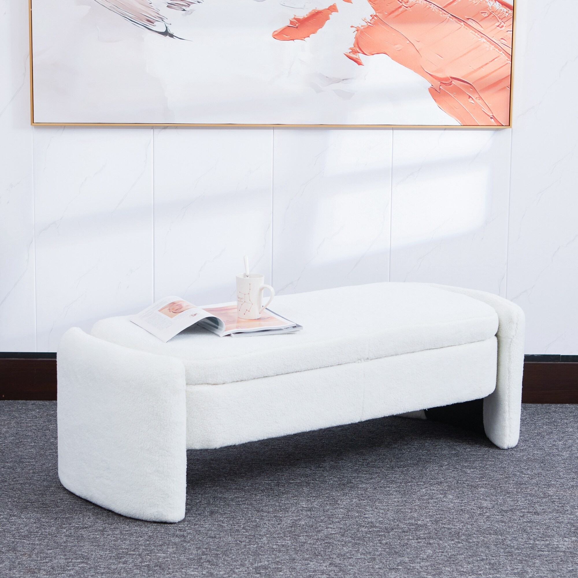Chandra upholstered storage bench sale