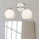 Option Brushed Nickel & Milk Glass