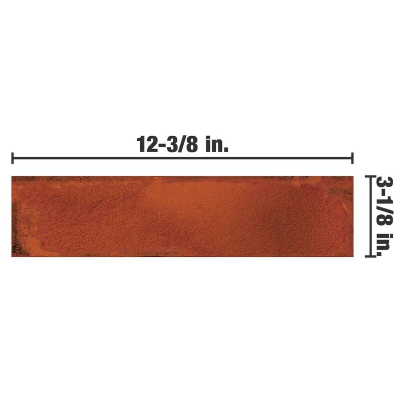 Merola Tile Luca Lava 3-1/8" x 12-3/8" Ceramic Wall Tile