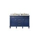 preview thumbnail 1 of 5, Legion Furniture 54-inch White Marble Blue Sink Vanity