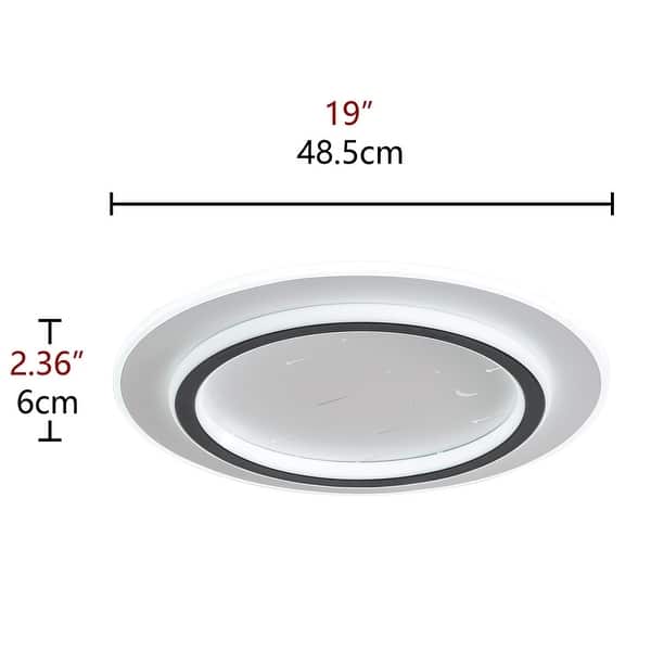 Modern Double Ring Led Flush Mount Ceiling Light for Bedroom Kichen ...