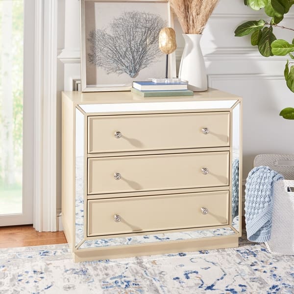 SAFAVIEH Basie Mirrored 3-Drawer Chest