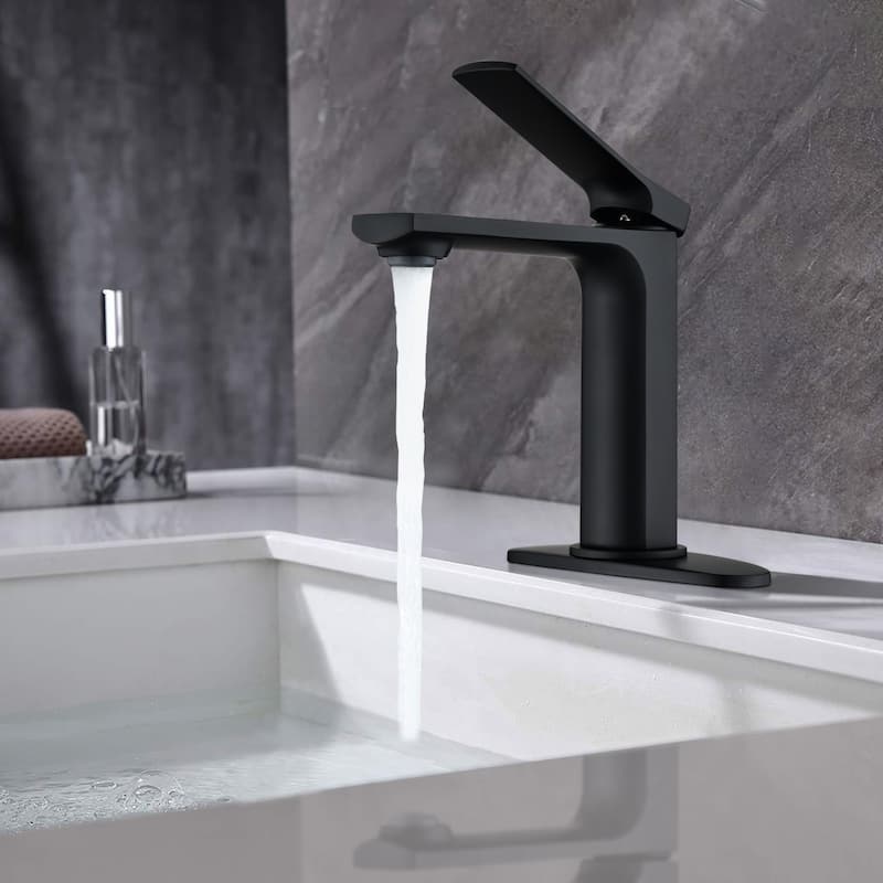 BATHLET Vessel Sink Faucet with Deck Plate, Bathroom Faucet