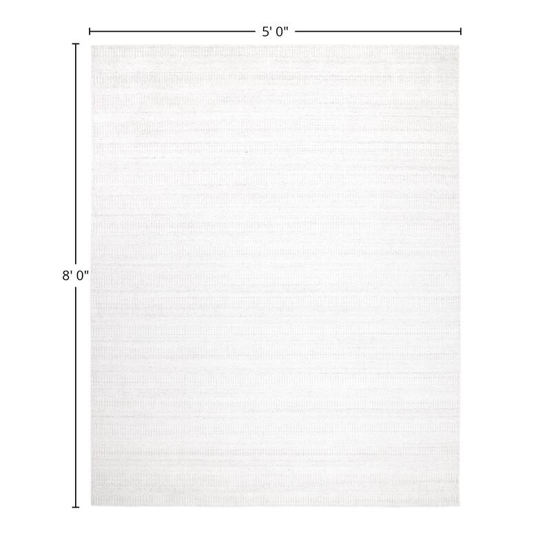 Overton Handmade Modern Contemporary Striped Area Rug