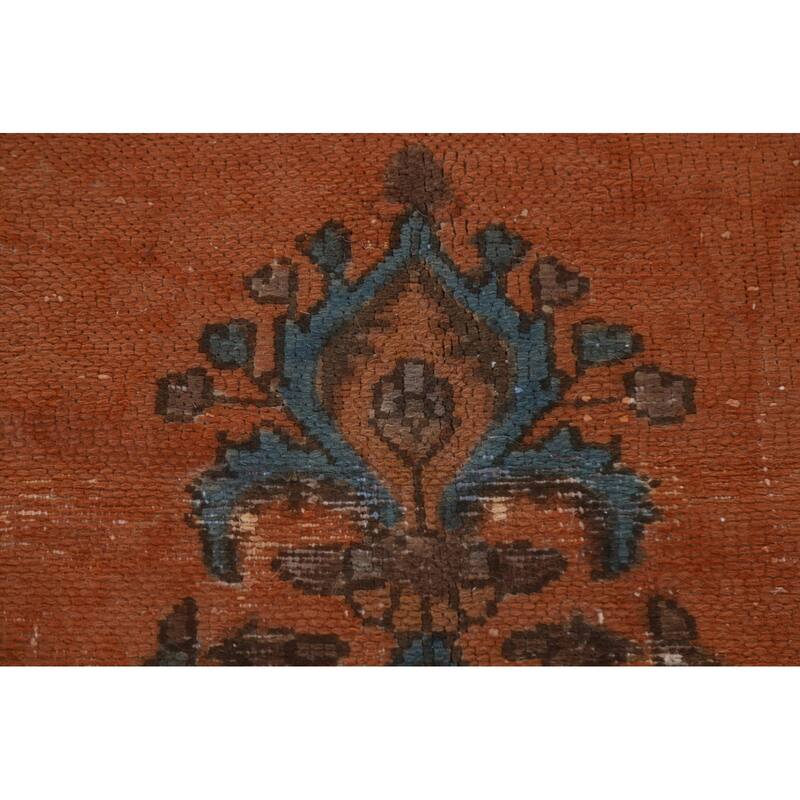 Hand Knotted Oriental 100% Wool Carpet Traditional Medallion Oranges & Rust Tabriz Area Rug - 11' 8'' X 8' 5''