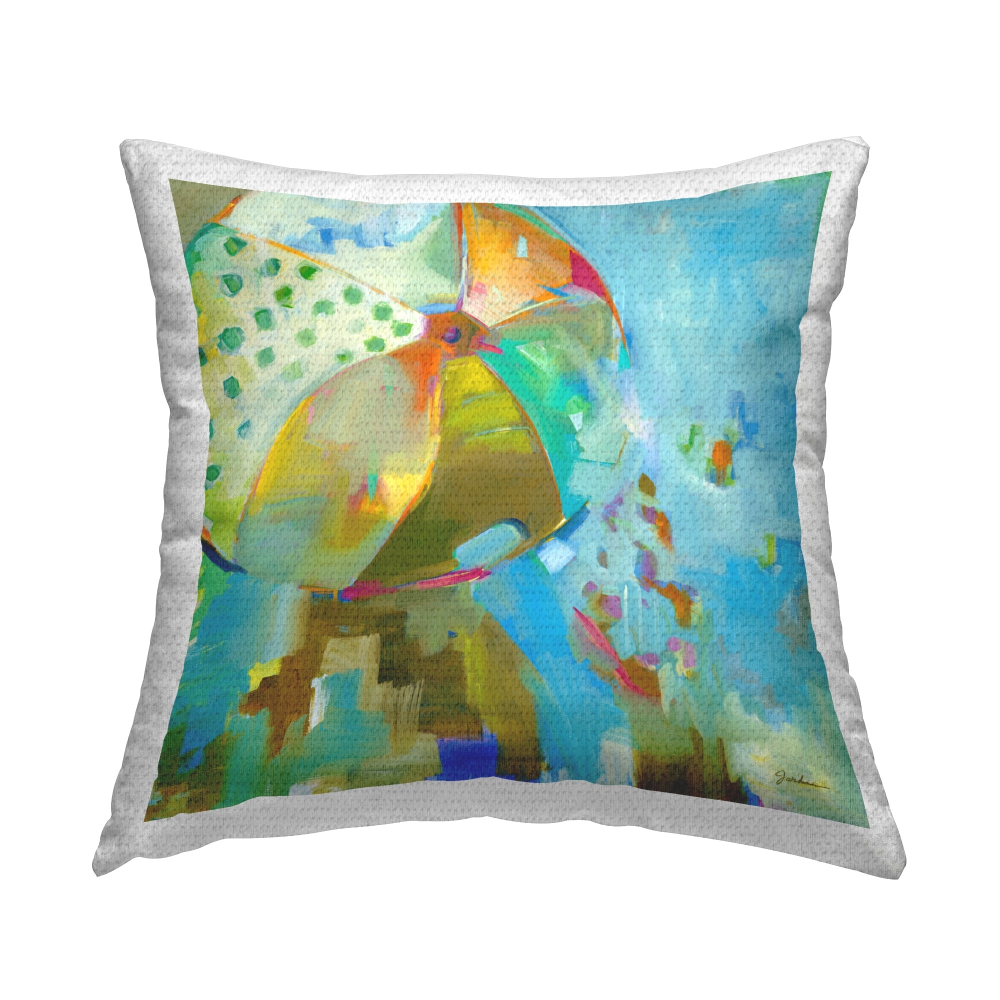 Stupell Patterned Abstract Ball Printed Outdoor Throw Pillow Design by Liz Jardine